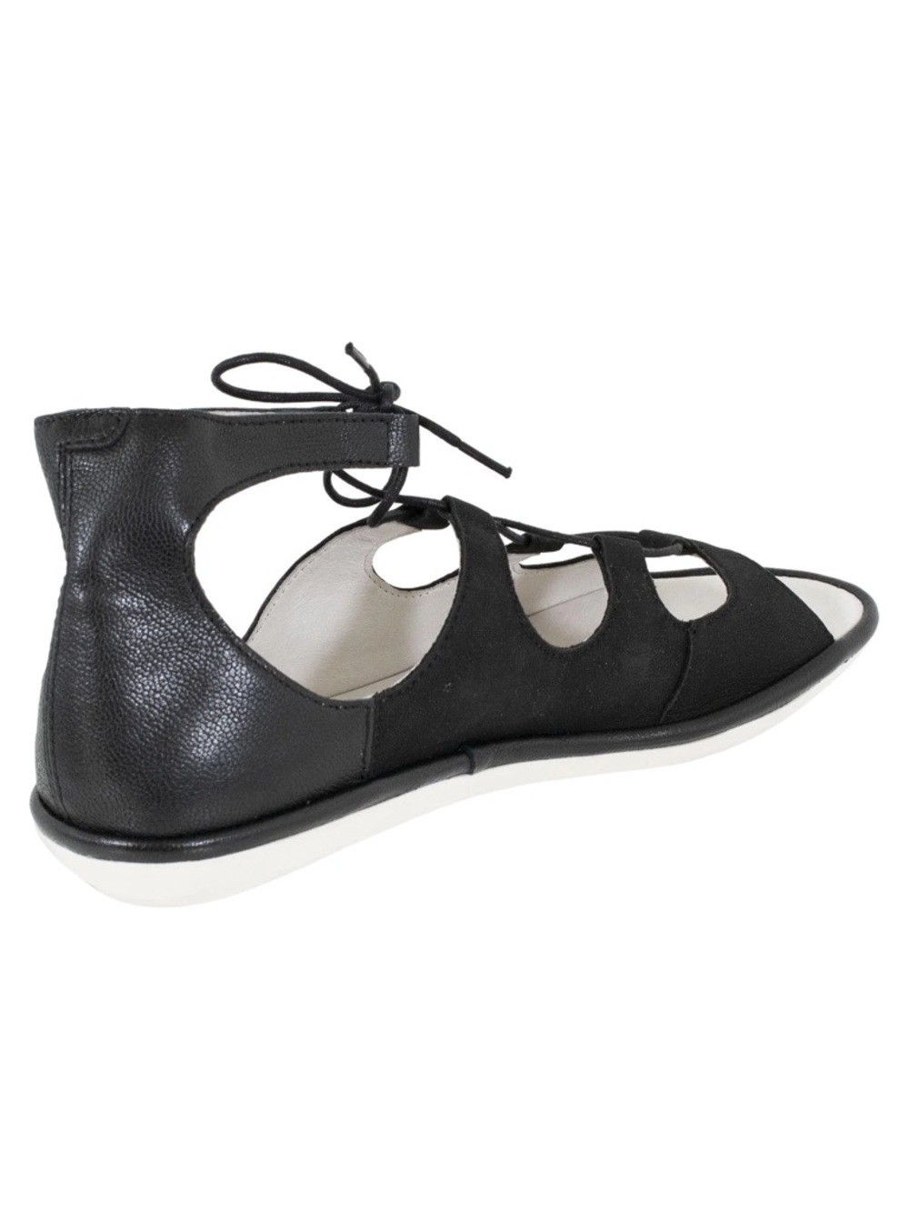 FLY LONDON MURA BLACK LACE UP SANDALS 38 7.5-8 - Picture 3 of 9